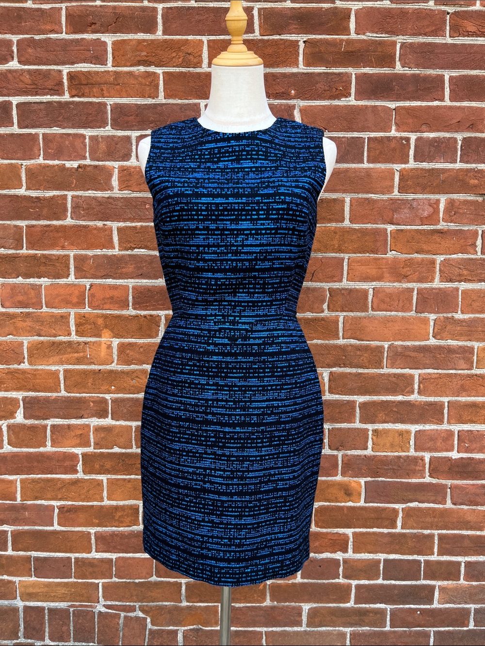 3.1 Phillip Lim Navy and Black Textured Sheath Dress